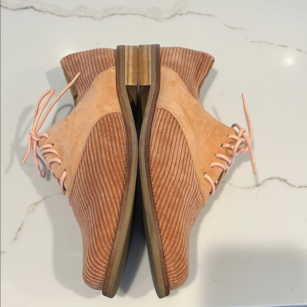 Anthropologie Blush Pink Corduroy Oxford Loafers Spain Sz 39 US 8.5 - Picture 8 of 12